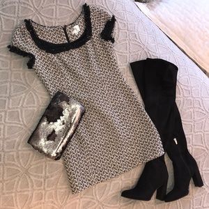 Milly Cap-Sleeve Mini Dress